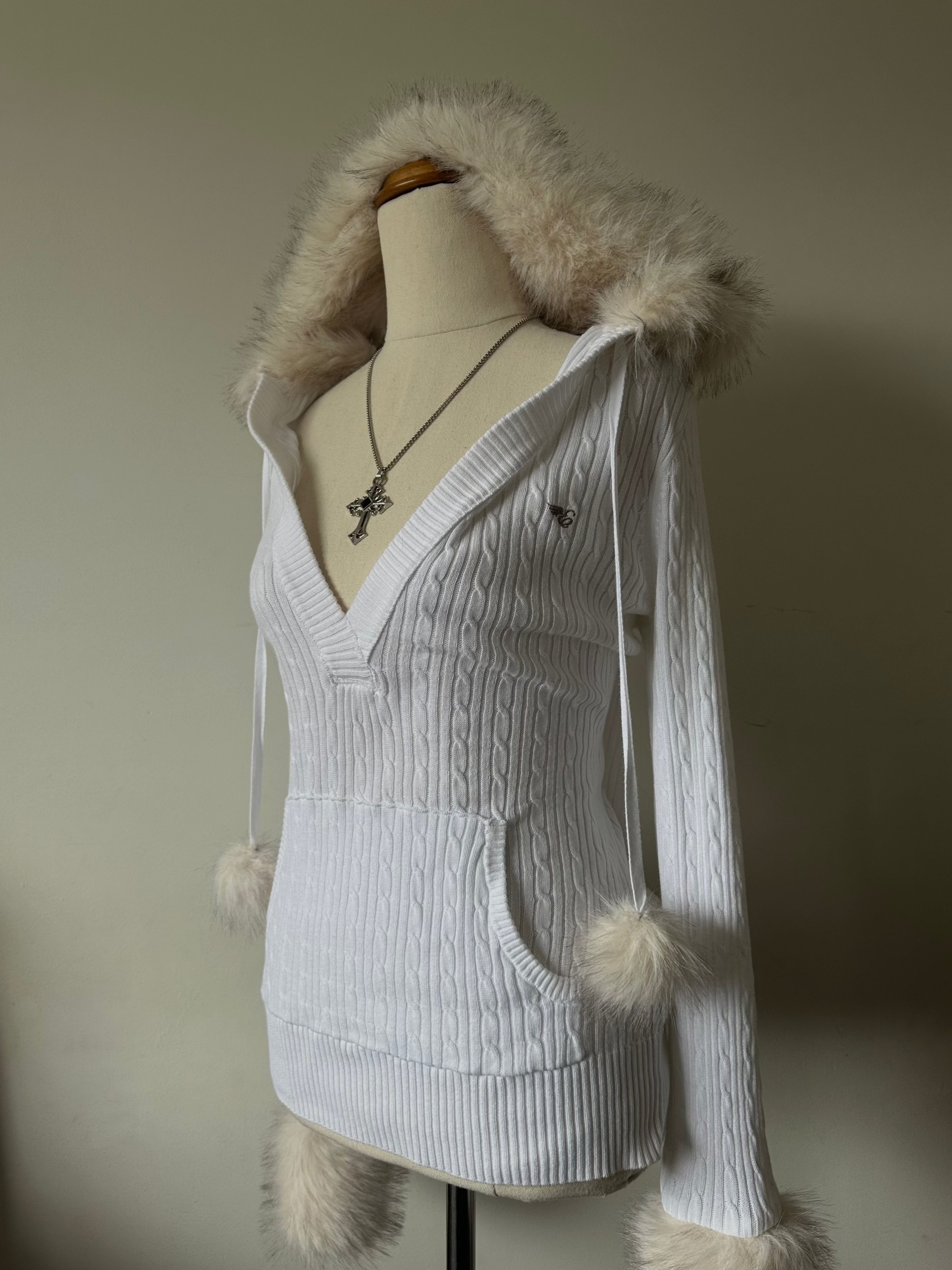 Fur Hooded Sweater