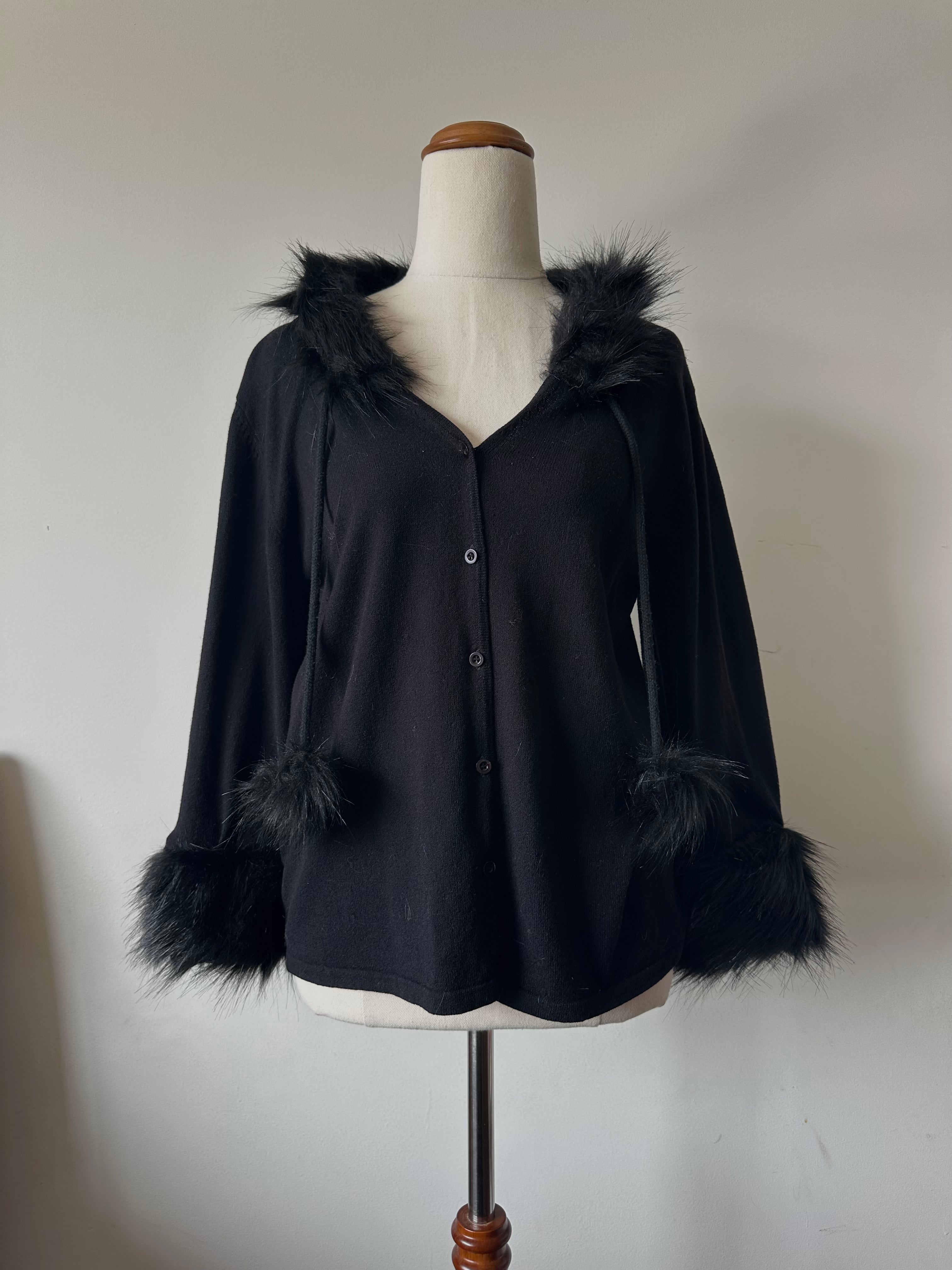 Black Button Cardigan