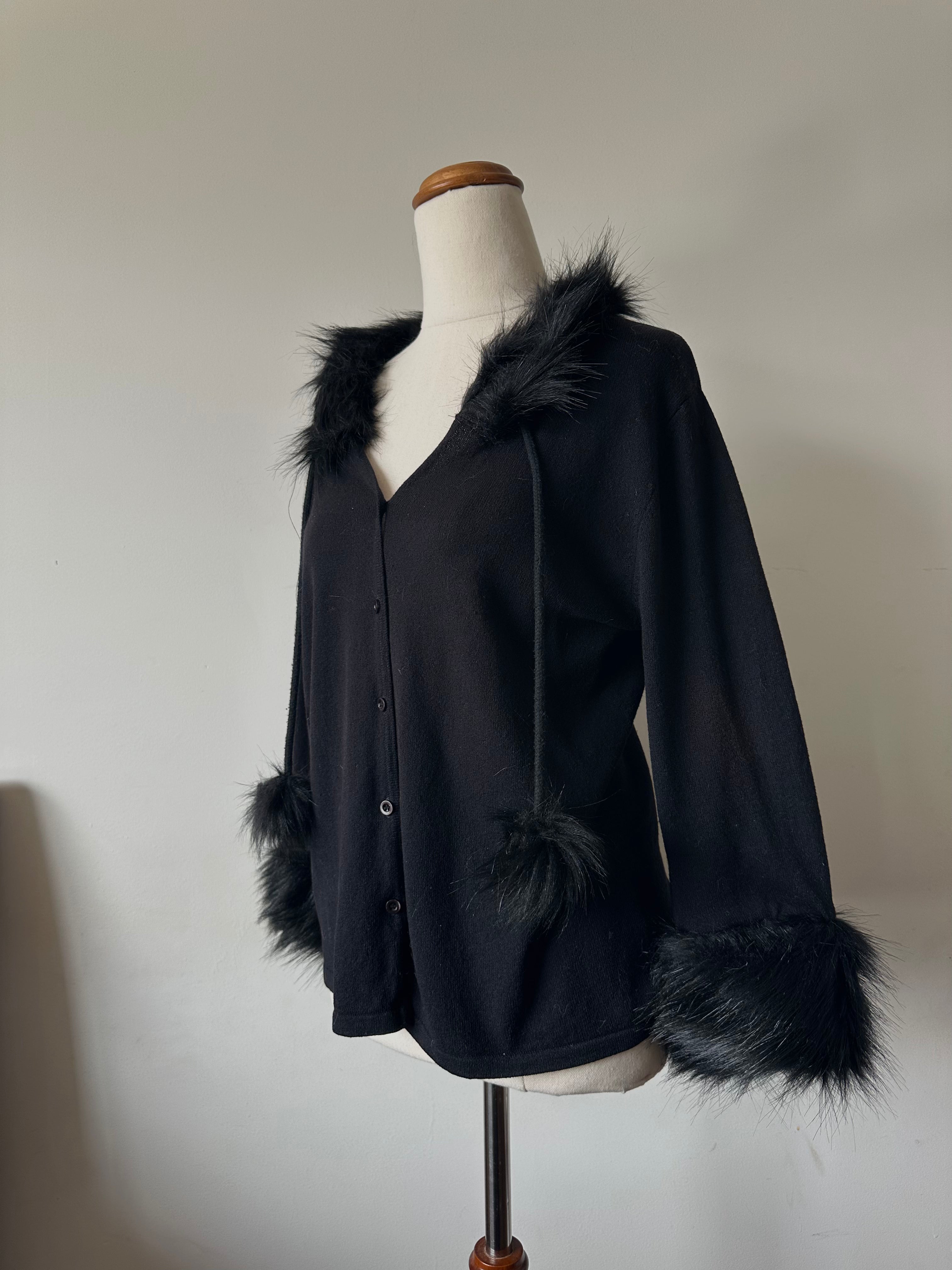Black Button Cardigan